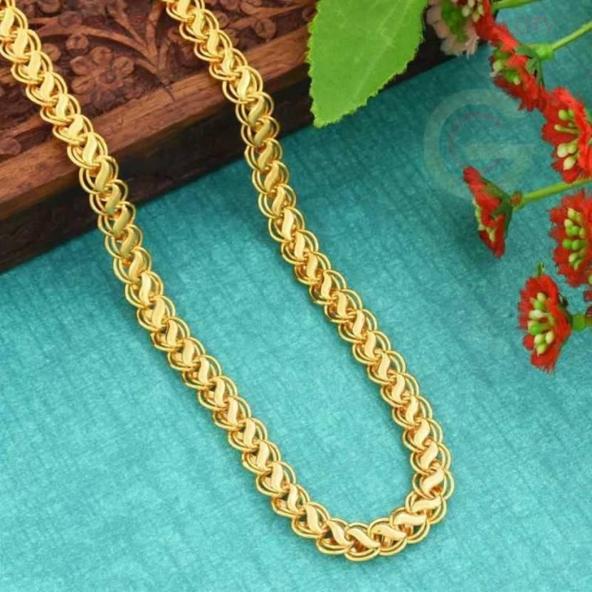 Gujju Stylish Gold Plated Chain For Boys And Men's